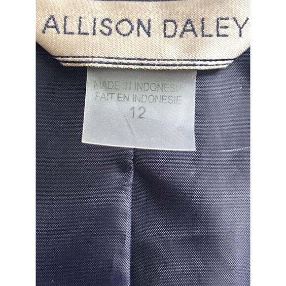 Allison Dailey Navy Blue Sleeveless Zip Up Vest, Size 12 - Picture 5 of 7